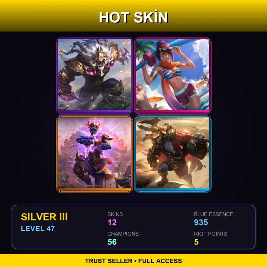 EUNE | Lv47 | Silver III | 12 Skin | 56 Champ