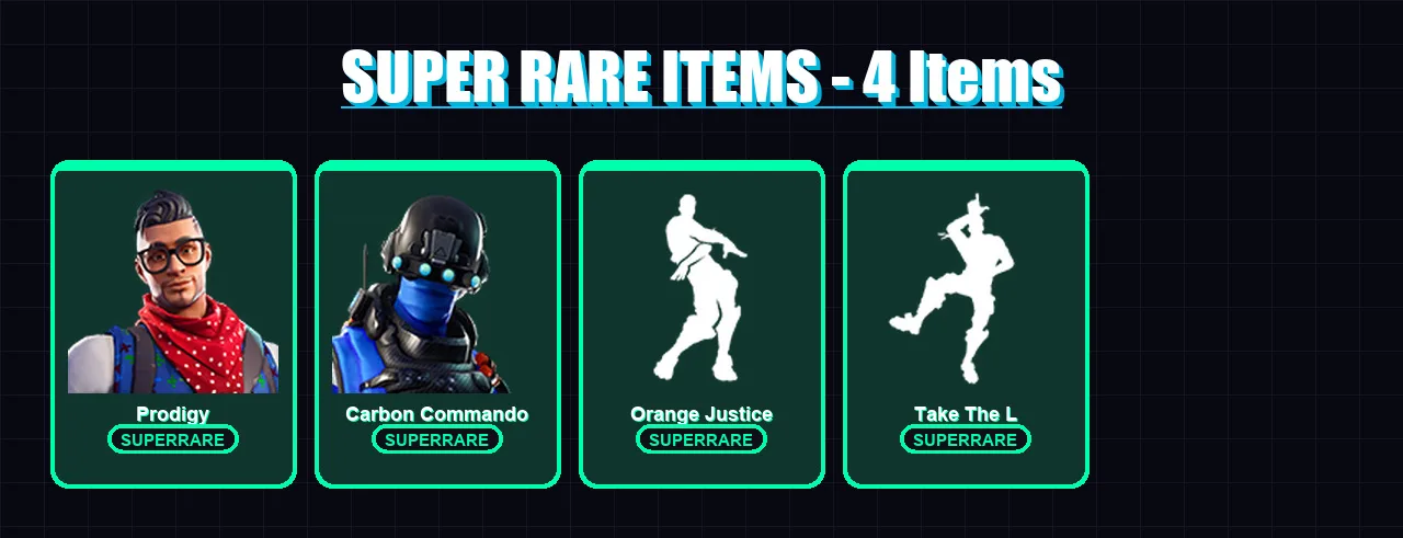 [PC/XBOX/PSN] | Prodigy | Carbon Commando | Rust Lord | Mission Specialist | Moonwalker | 5 skin | 4 pickaxe | 10 emote | 9 glider | Lv170