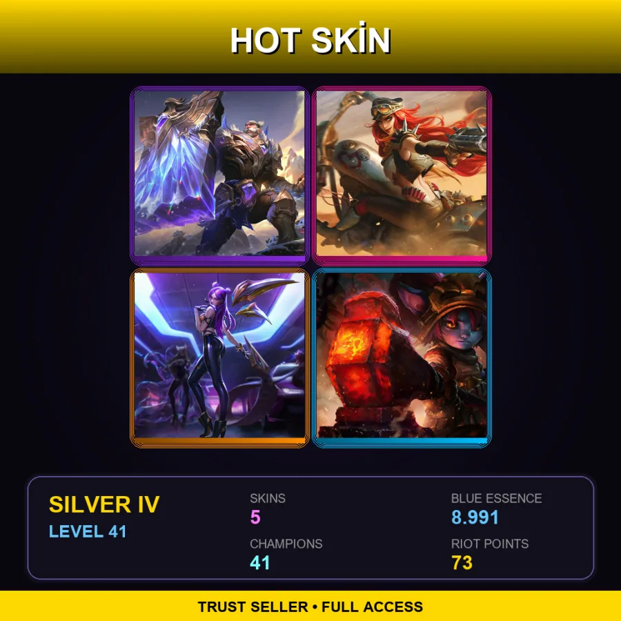 TR | Lv41 | Silver IV | 5 Skin | 41 Champ