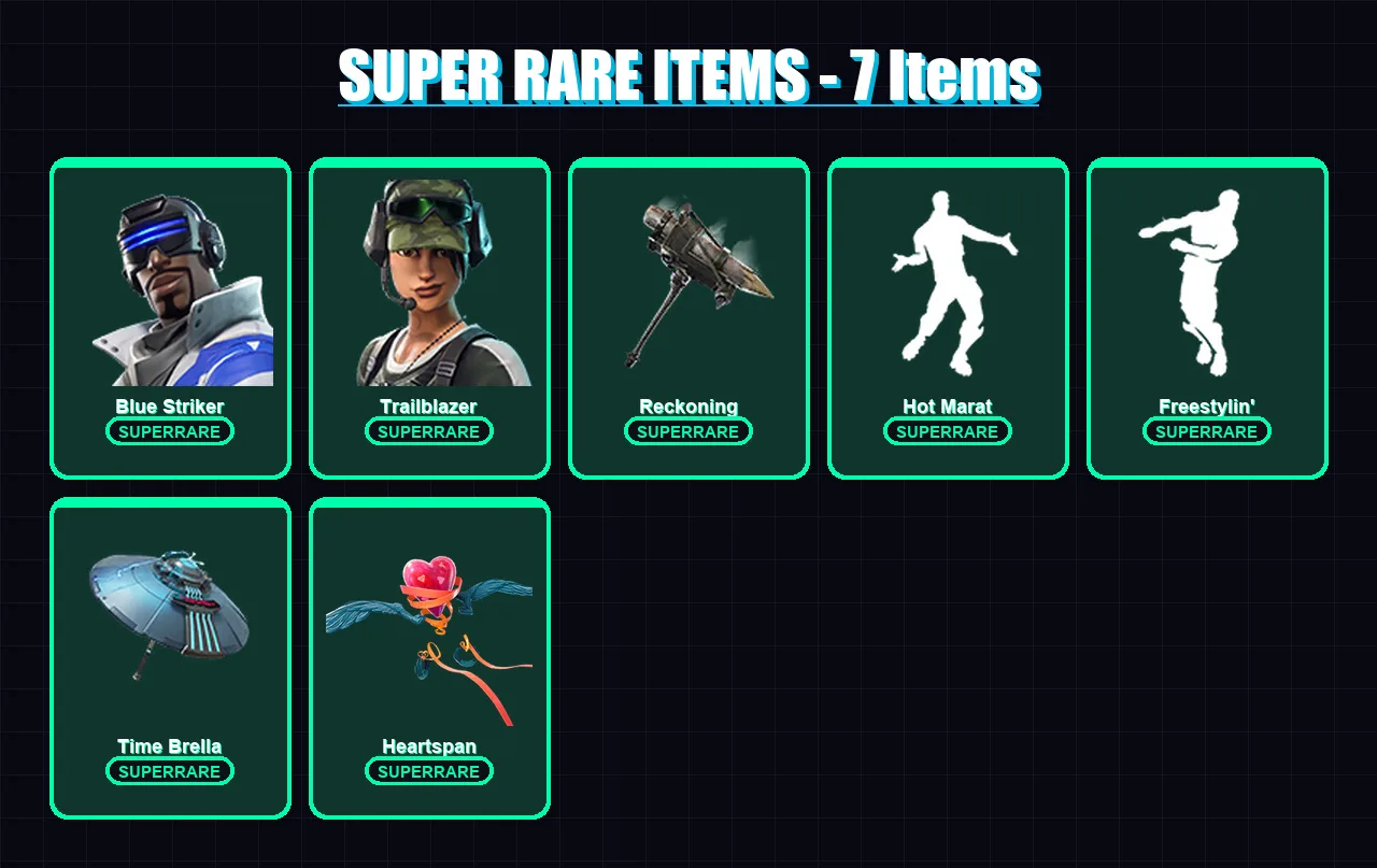 [PS4/PS5/XBOX/PC] | Blue Striker | Trailblazer | The Prisoner | Mandalorian | Ronin | 150 skin | 182 pickaxe | 137 emote | 165 glider | Lv2578