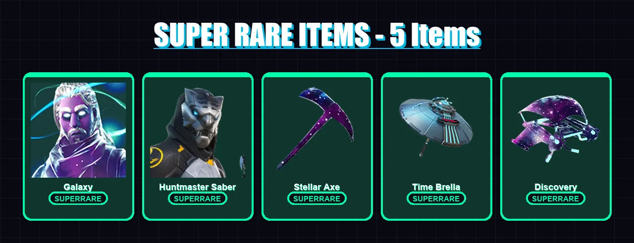 [PC/PSN] | Galaxy | Huntmaster Saber | The Ageless | Fade | Omegarok | 88 skin | 105 pickaxe | 77 emote | 95 glider | Lv1059