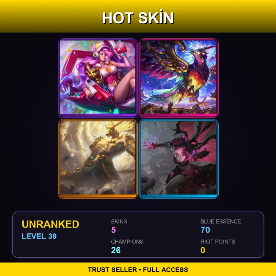 LAS | Lv39 | Unranked | 5 Skin | 26 Champ