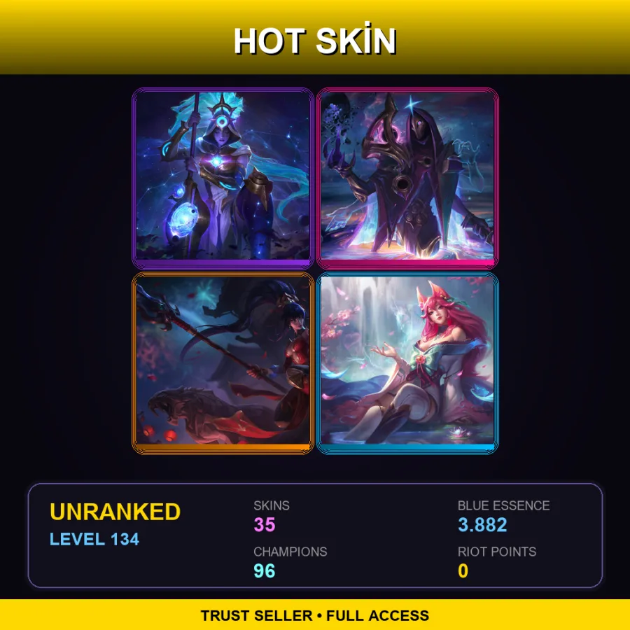 LAS | Lv134 | Unranked | 35 Skin | 96 Champ