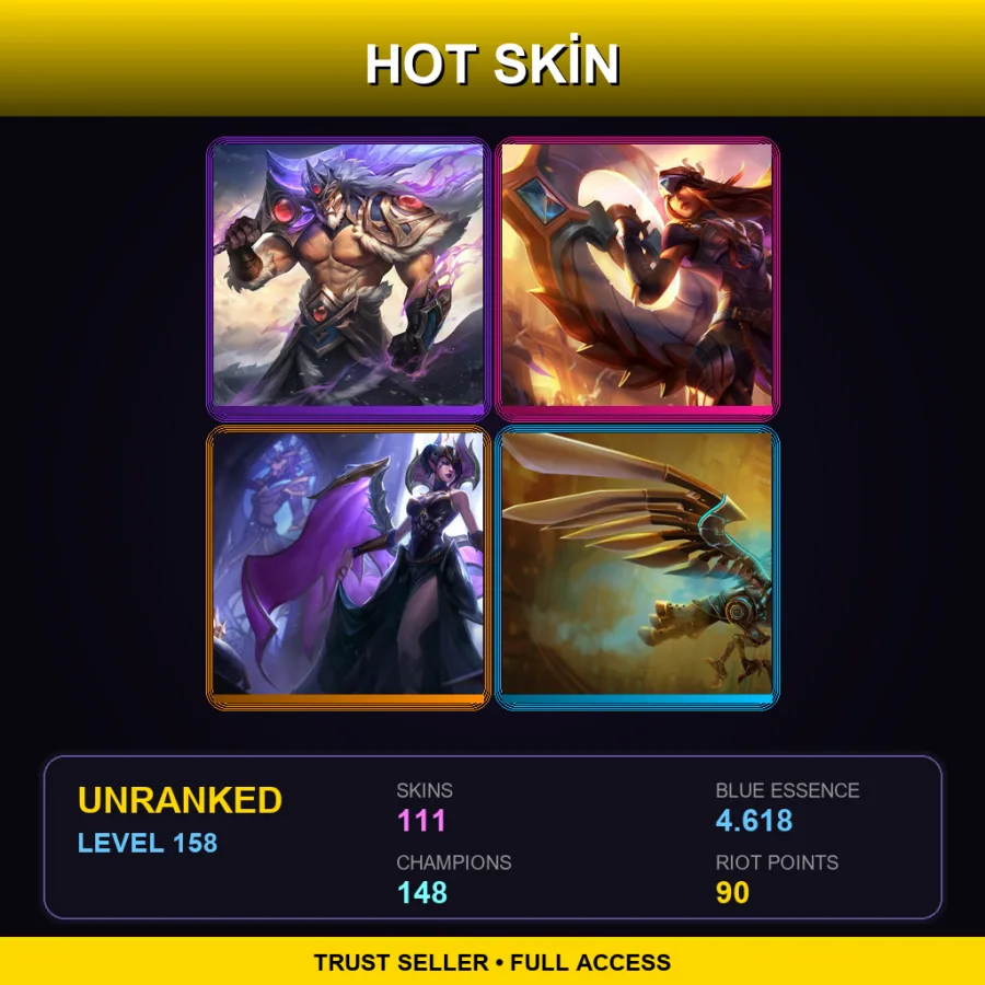 EUNE | Lv158 | Unranked | 111 Skin | 148 Champ — Heartseeker Lucian