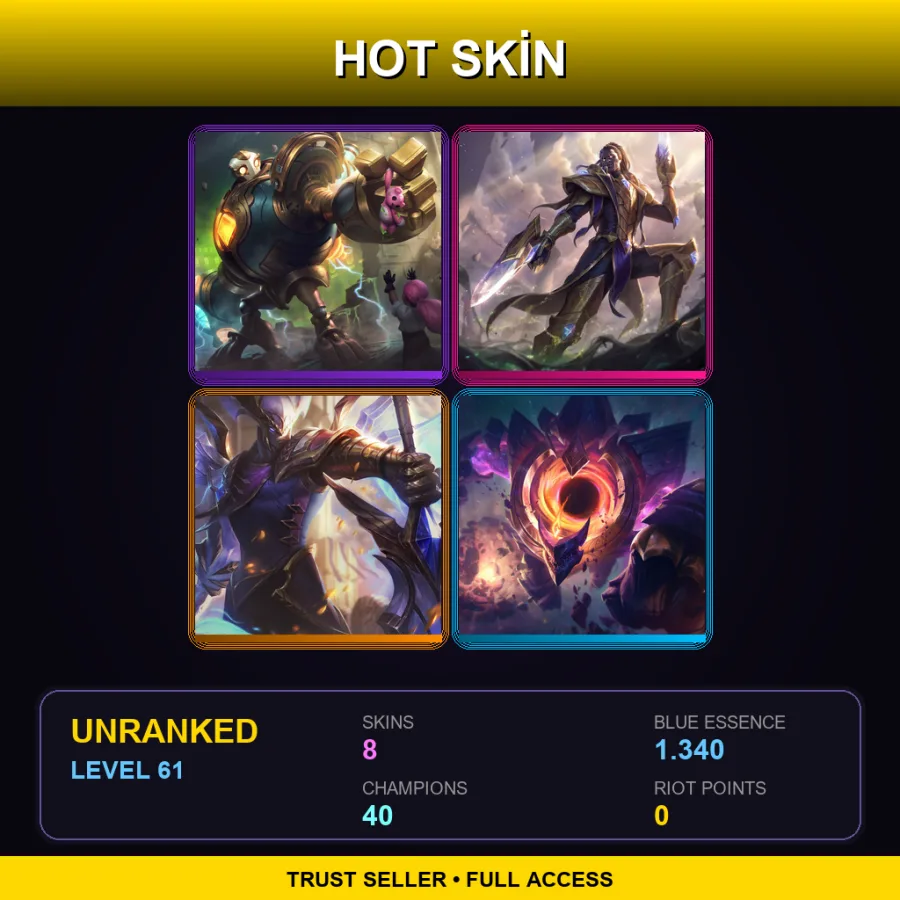 BR | Lv61 | Unranked | 8 Skin | 40 Champ