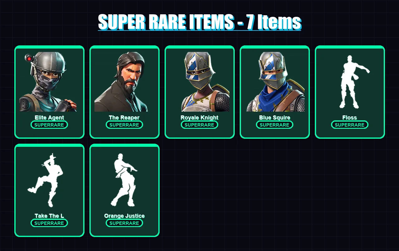 [PC/XBOX] | Elite Agent | The Reaper | Royale Knight | Blue Squire | Era | 34 skin | 66 pickaxe | 56 emote | 65 glider | Lv1077