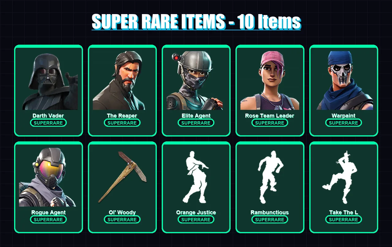 [PC/XBOX/PSN] | Darth Vader | The Reaper | Elite Agent | Rose Team Leader | Warpaint | 84 skin | 82 pickaxe | 75 emote | 85 glider | Lv1303