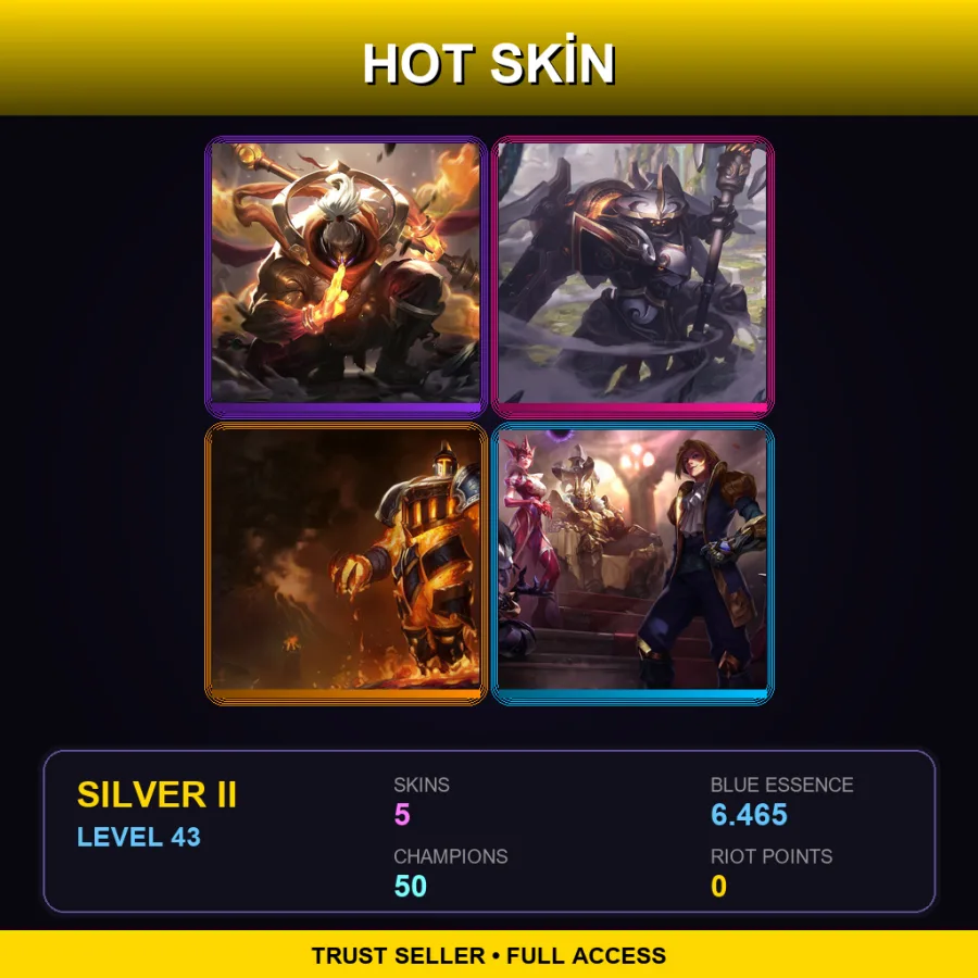 NA | Lv43 | Silver II | 5 Skin | 50 Champ