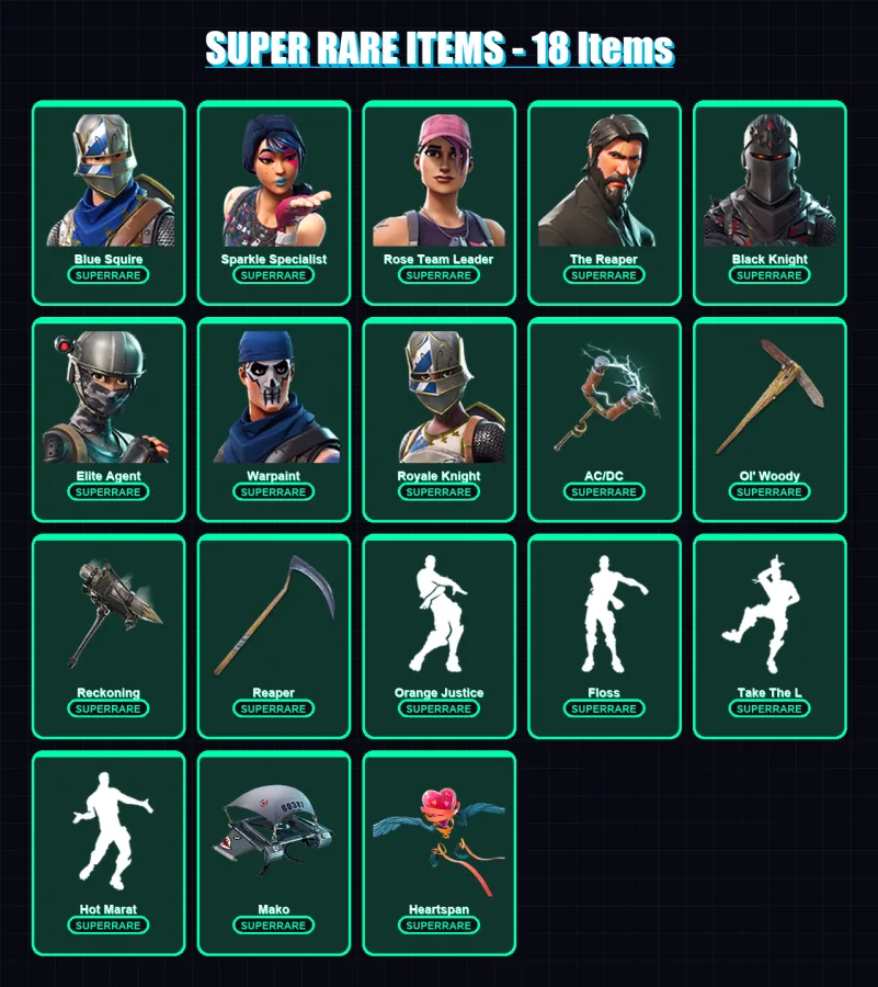 [PC/XBOX/PSN] | Blue Squire | Sparkle Specialist | Rose Team Leader | The Reaper | Black Knight | 84 skin | 76 pickaxe | 75 emote | 60 glider | Lv77 — Fortnite account