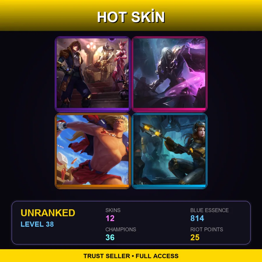 BR | Lv38 | Unranked | 12 Skin | 36 Champ
