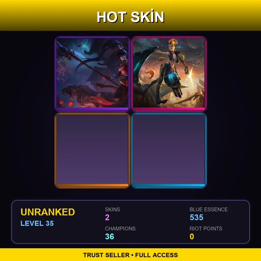 EUW | Lv35 | Unranked | 2 Skin | 36 Champ