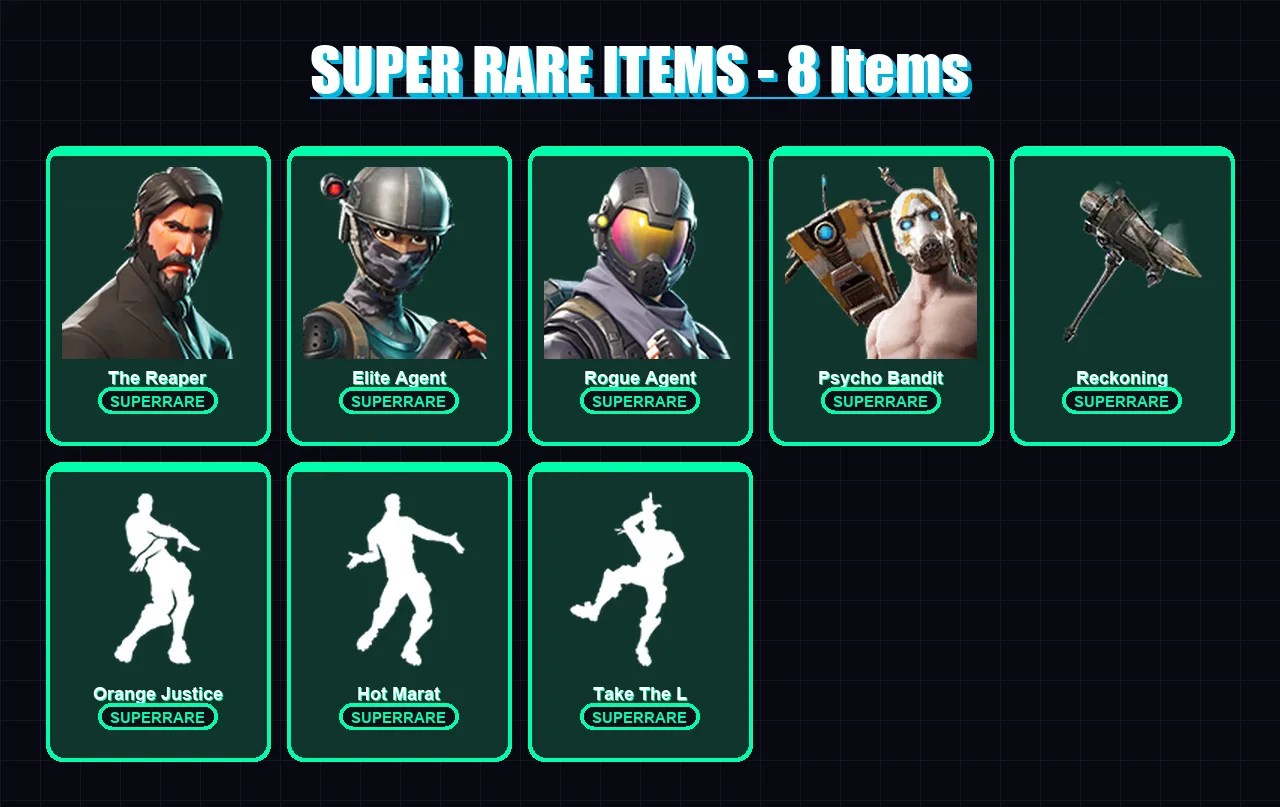 [PC/XBOX/PSN] | The Reaper | Elite Agent | Rogue Agent | Psycho Bandit | Valor | 156 skin | 128 pickaxe | 124 emote | 110 glider | Lv1975 — Fortnite account