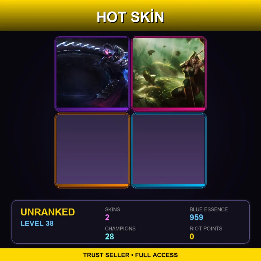 EUW | Lv38 | Unranked | 2 Skin | 28 Champ