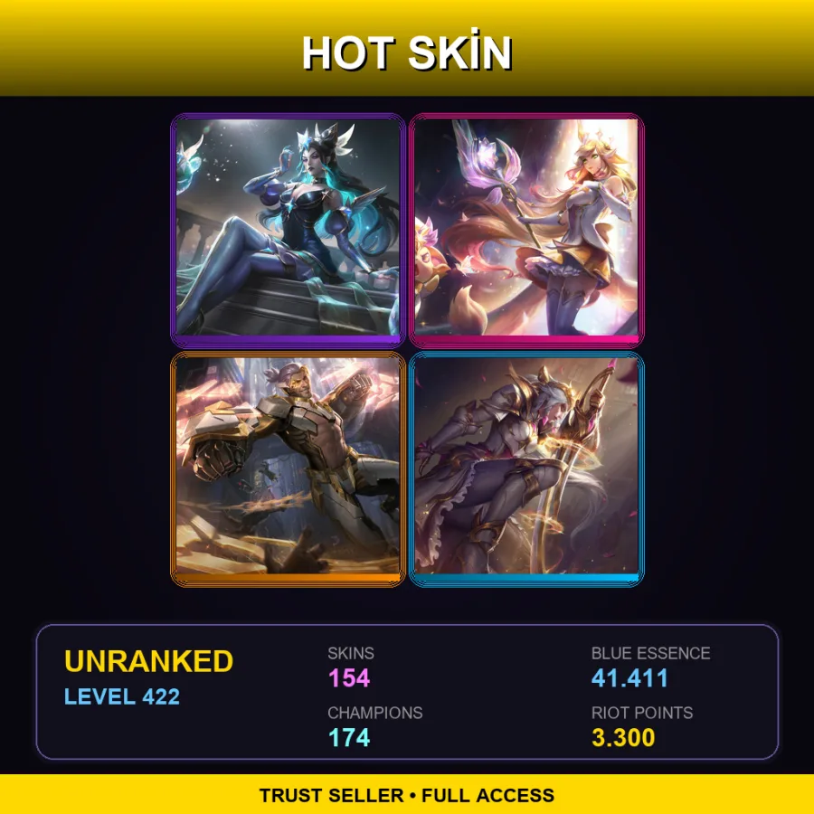 NA | Lv422 | Unranked | 154 Skin | 174 Champ