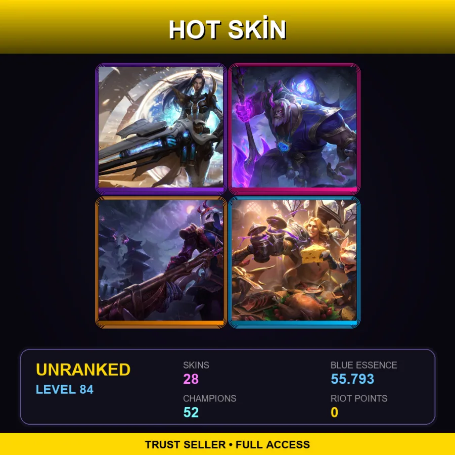 LAN | Lv84 | Unranked | 28 Skin | 52 Champ — Spirit Blossom Yorick