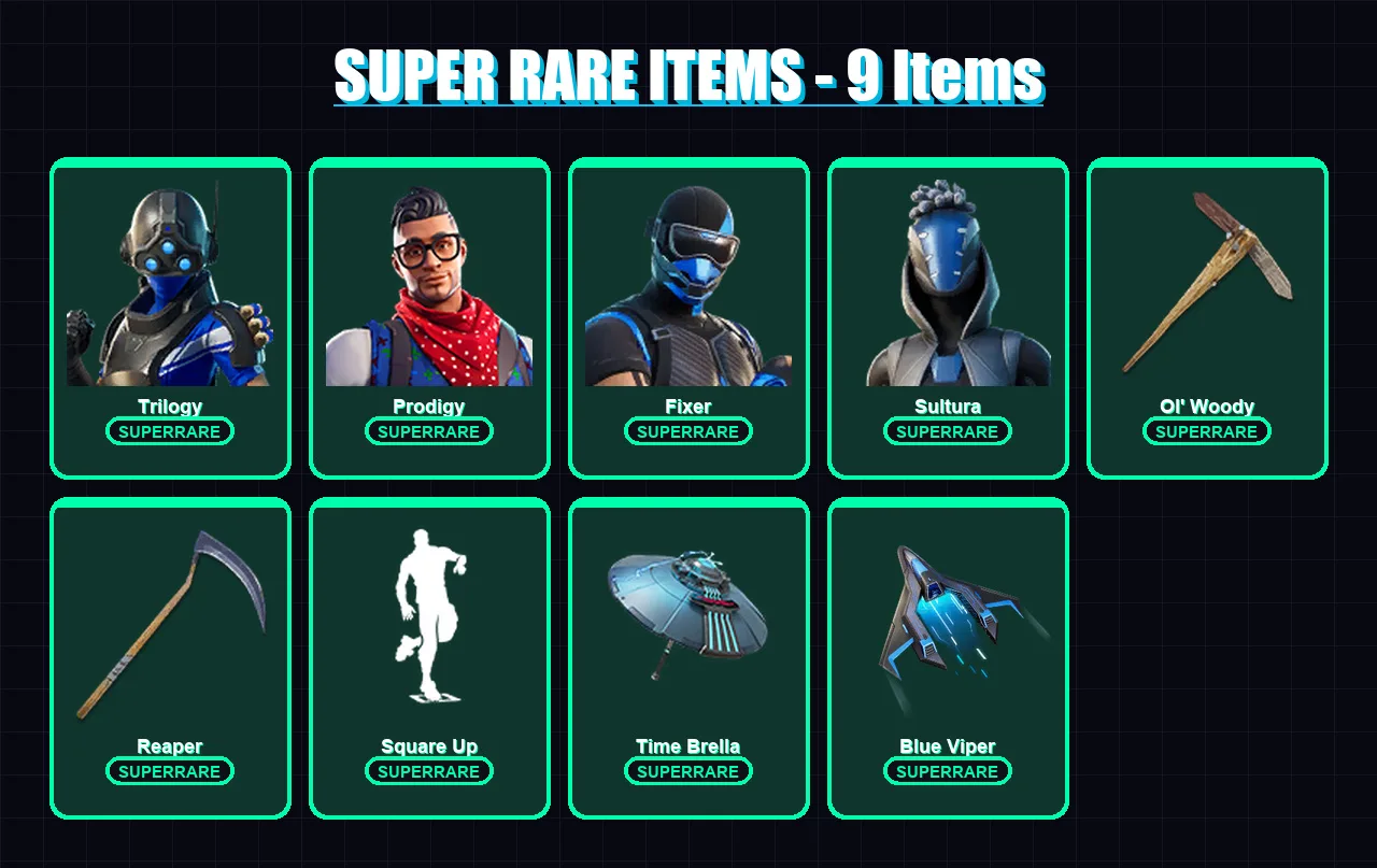 [PS4/PS5/PC] | Trilogy | Prodigy | Fixer | Sultura | Raz | 239 skin | 282 pickaxe | 255 emote | 222 glider | Lv3837