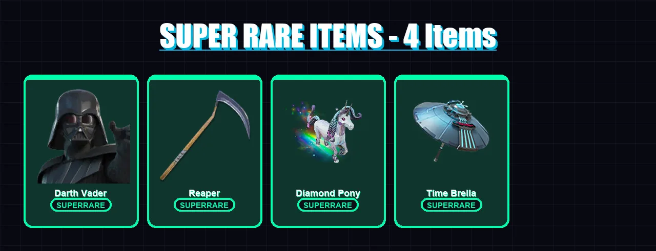 [PS4/PS5/XBOX/PC] | Darth Vader | Blaze | The Imagined | Nezumi | The Origin | 82 skin | 83 pickaxe | 98 emote | 85 glider | Lv1266