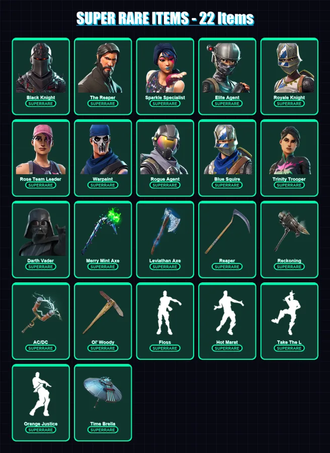 [PC/XBOX/PSN] | Black Knight | The Reaper | Omega | The Champion | Sparkle Specialist | 336 skin | 294 pickaxe | 238 emote | 236 glider | Lv4059 — Fortnite account
