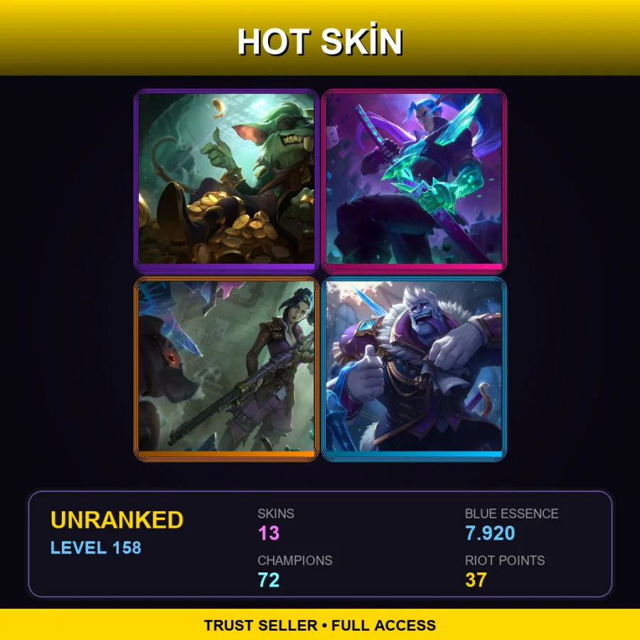EUNE | Lv158 | Unranked | 13 Skin | 72 Champ — Ghost Bride Morgana