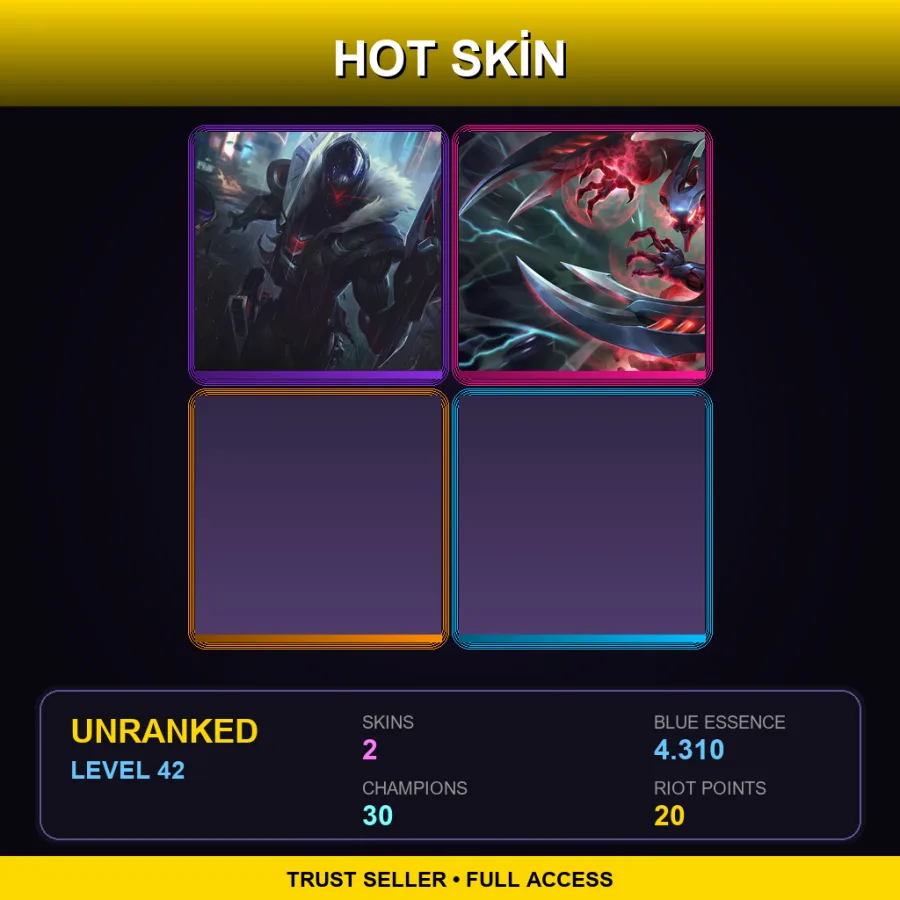 NA | Lv42 | Unranked | 2 Skin | 30 Champ