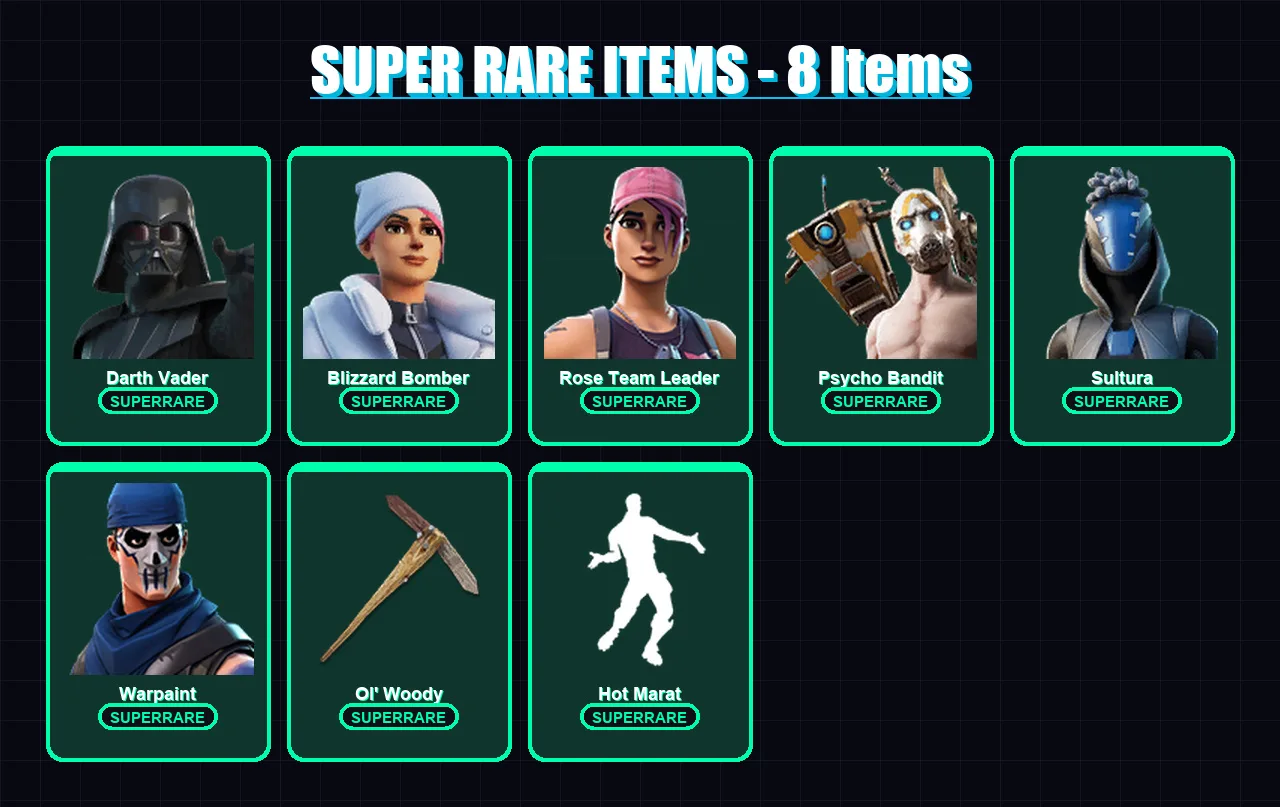 [PC/XBOX] | Darth Vader | Blizzard Bomber | Rose Team Leader | Psycho Bandit | Sultura | 183 skin | 238 pickaxe | 178 emote | 194 glider | Lv3372