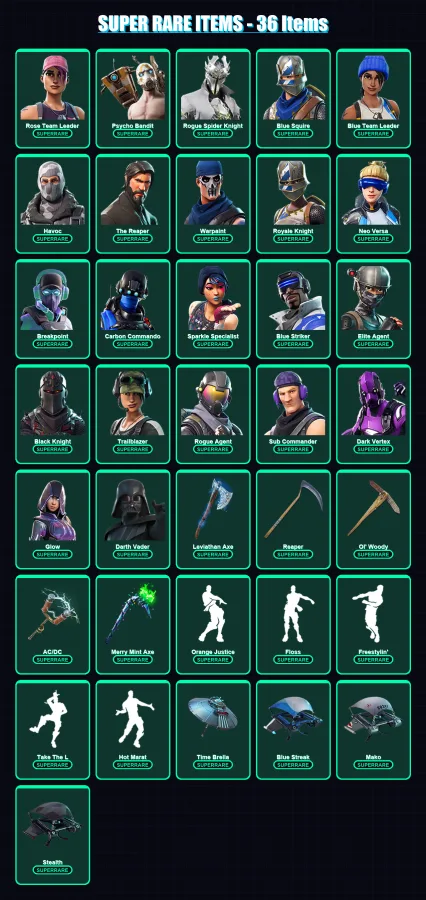 [PC/XBOX/PSN] | OG Skull Trooper | Renegade Raider (OG) | Rose Team Leader | 627 skin | Lv7388 — Fortnite account