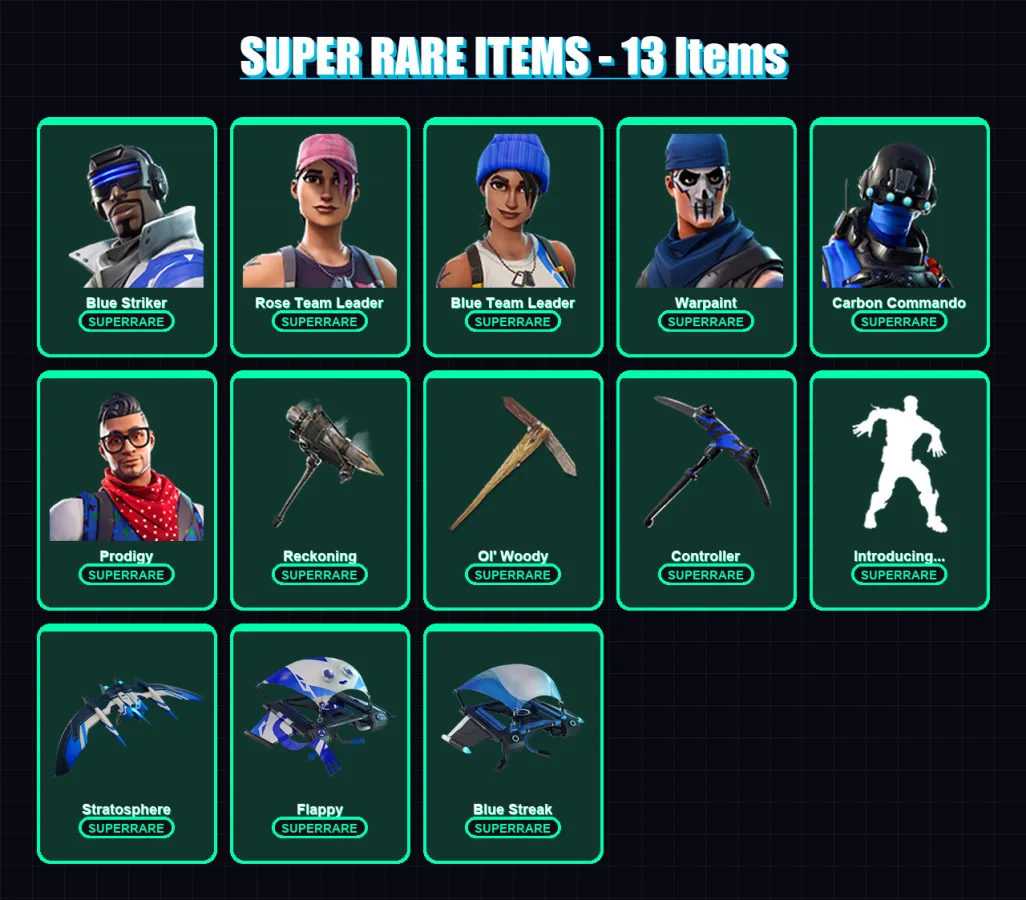 [PS4/PS5/XBOX/PC] | Blue Striker | Rose Team Leader | Blue Team Leader | 44 skin | Lv827