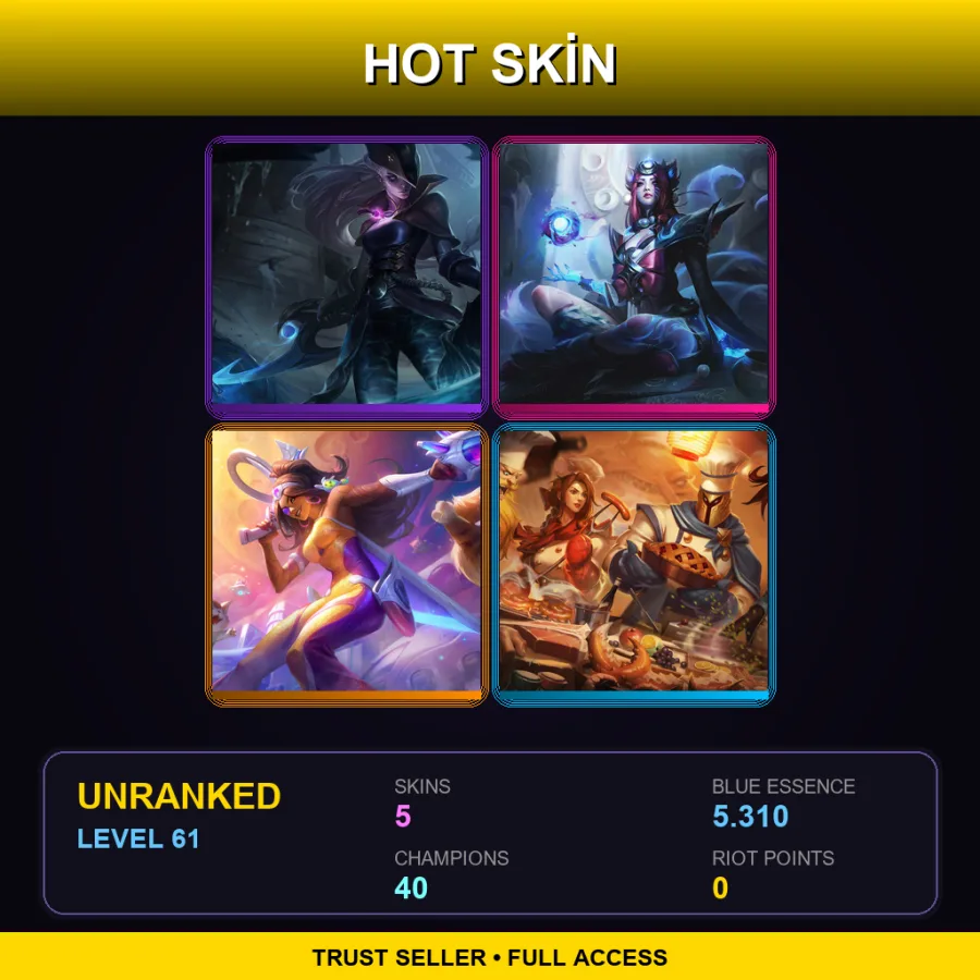TR | Lv61 | Unranked | 5 Skin | 40 Champ — Space Groove Samira