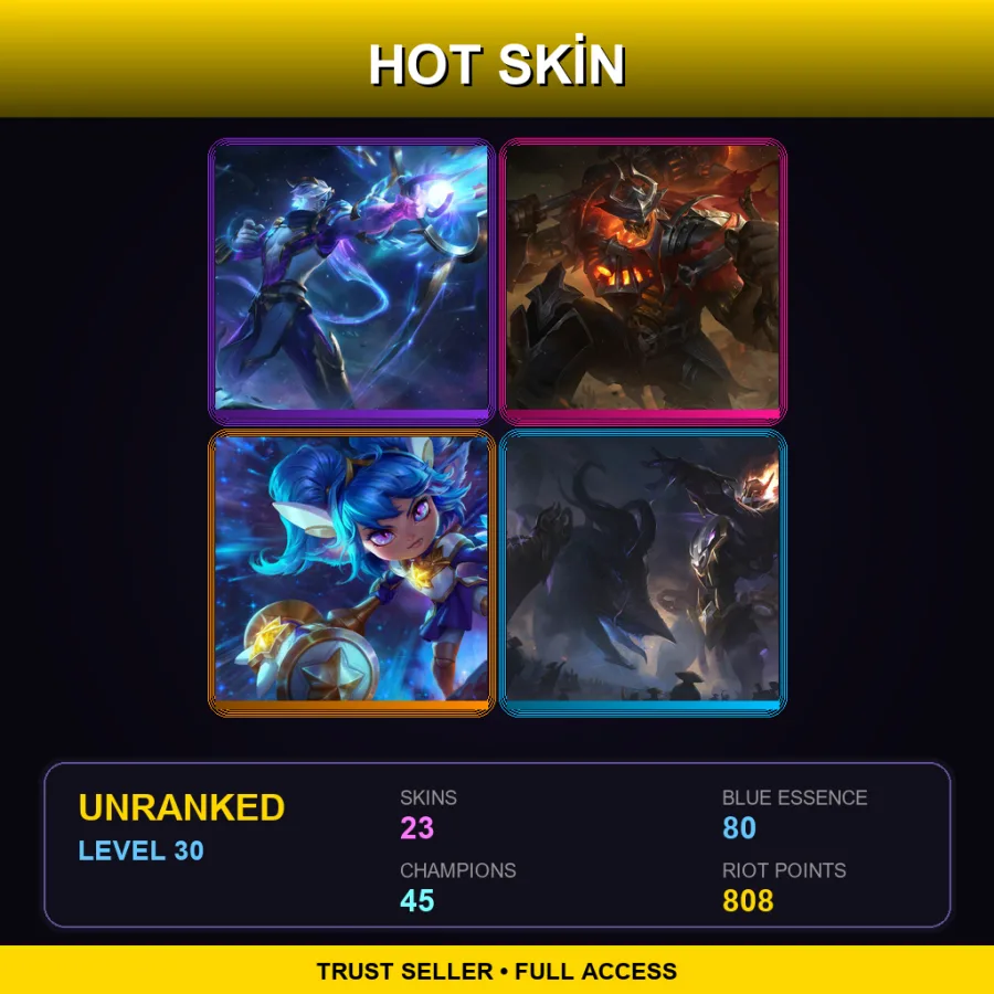 EUNE | Lv30 | Unranked | 23 Skin | 45 Champ
