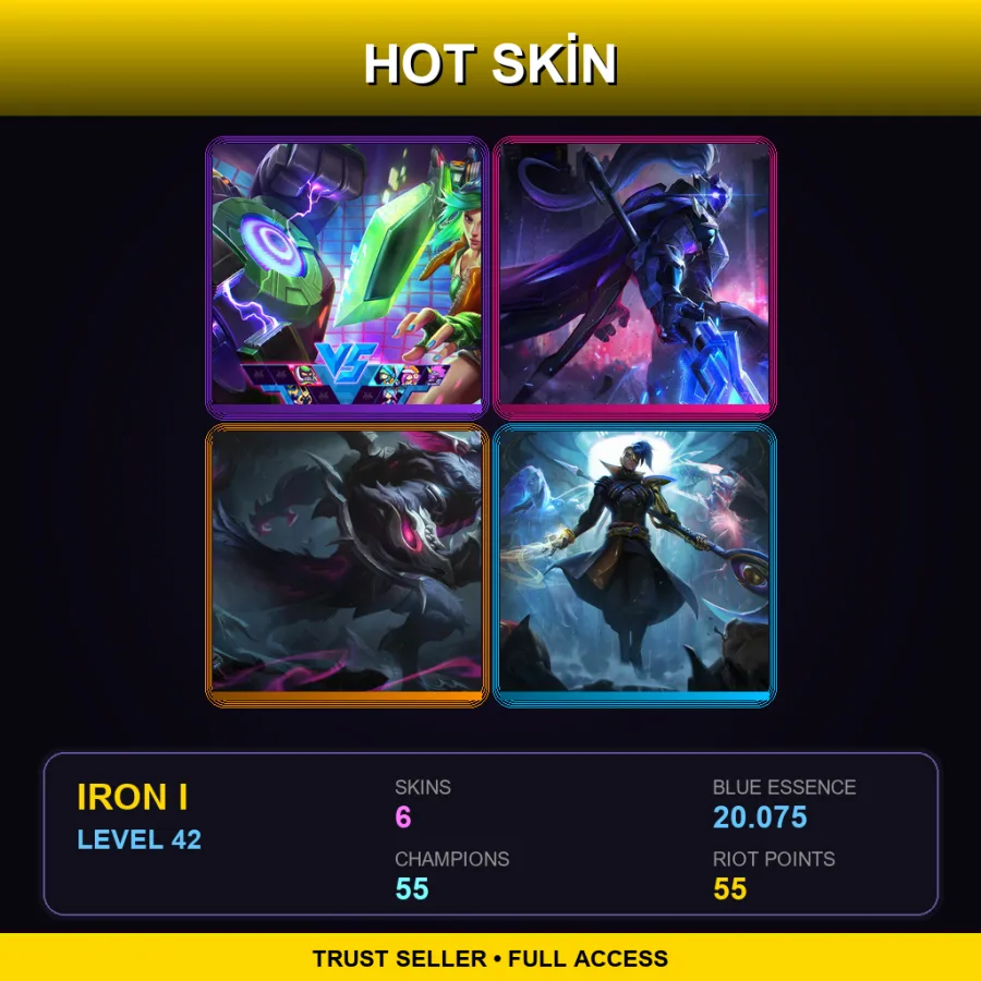VN | Lv42 | Iron I | 6 Skin | 55 Champ
