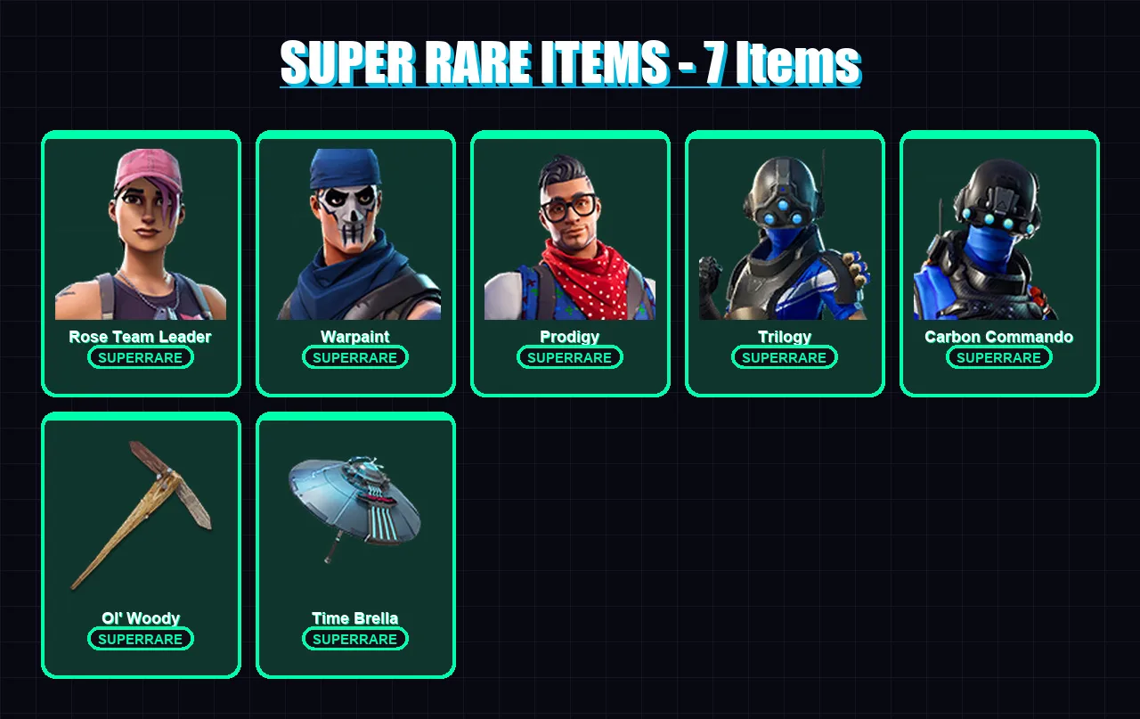 [PC/XBOX/PSN] | Rose Team Leader | Warpaint | Lara Croft | Midas | Lynx | 140 skin | 202 pickaxe | 169 emote | 160 glider | Lv2521
