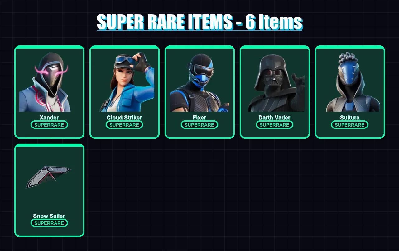 [PS4/PS5/XBOX/PC] | Xander | Cloud Striker | Fixer | Darth Vader | Sultura | 190 skin | 236 pickaxe | 171 emote | 188 glider | Lv3105