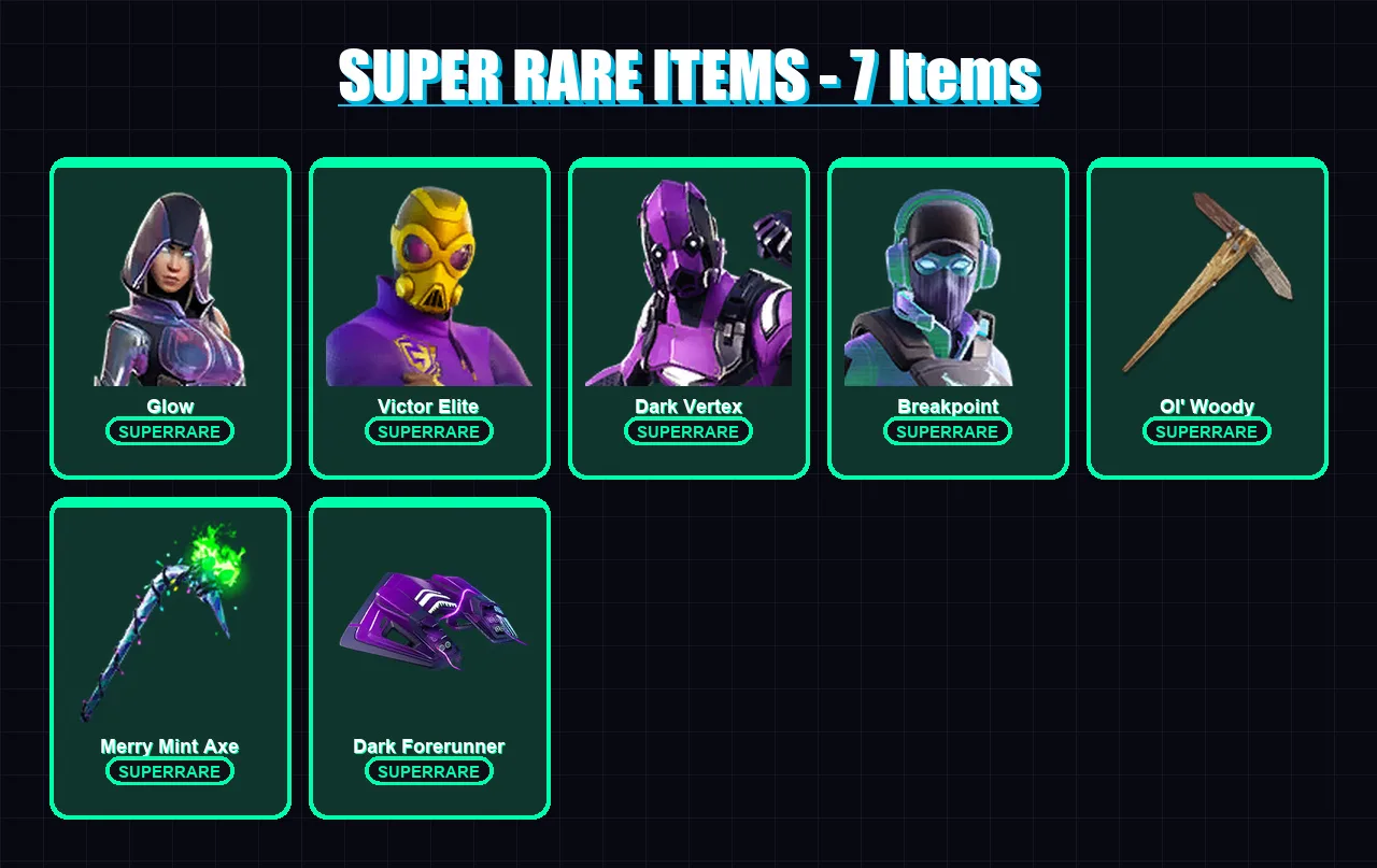 [PC/XBOX/PSN] | Glow | Victor Elite | Dark Vertex | Breakpoint | Fade | 164 skin | 115 pickaxe | 71 emote | 82 glider | Lv1217 — Fortnite account