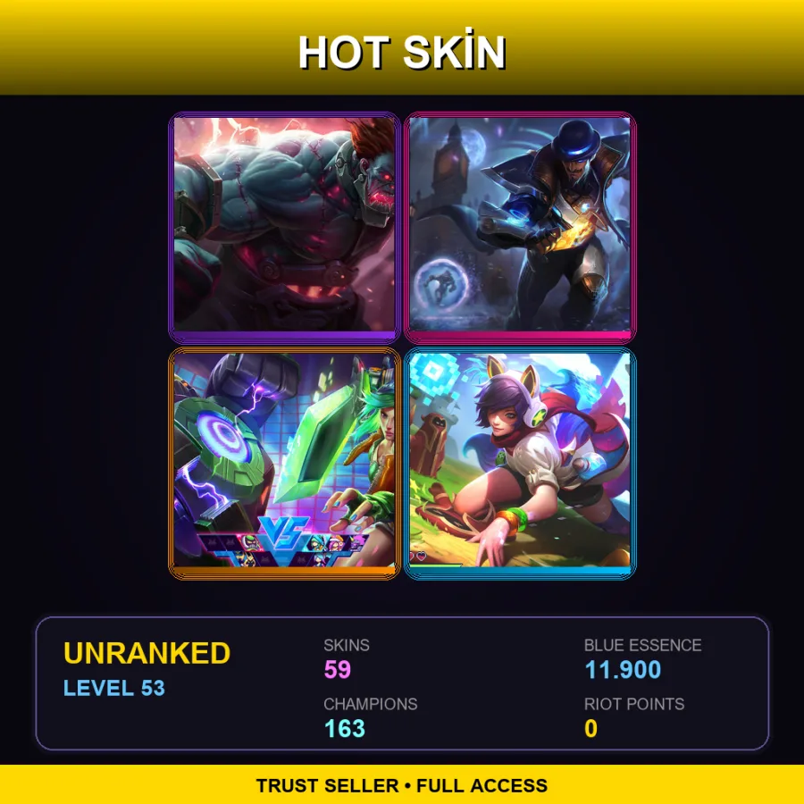 SG | Lv53 | Unranked | 59 Skin | 163 Champ