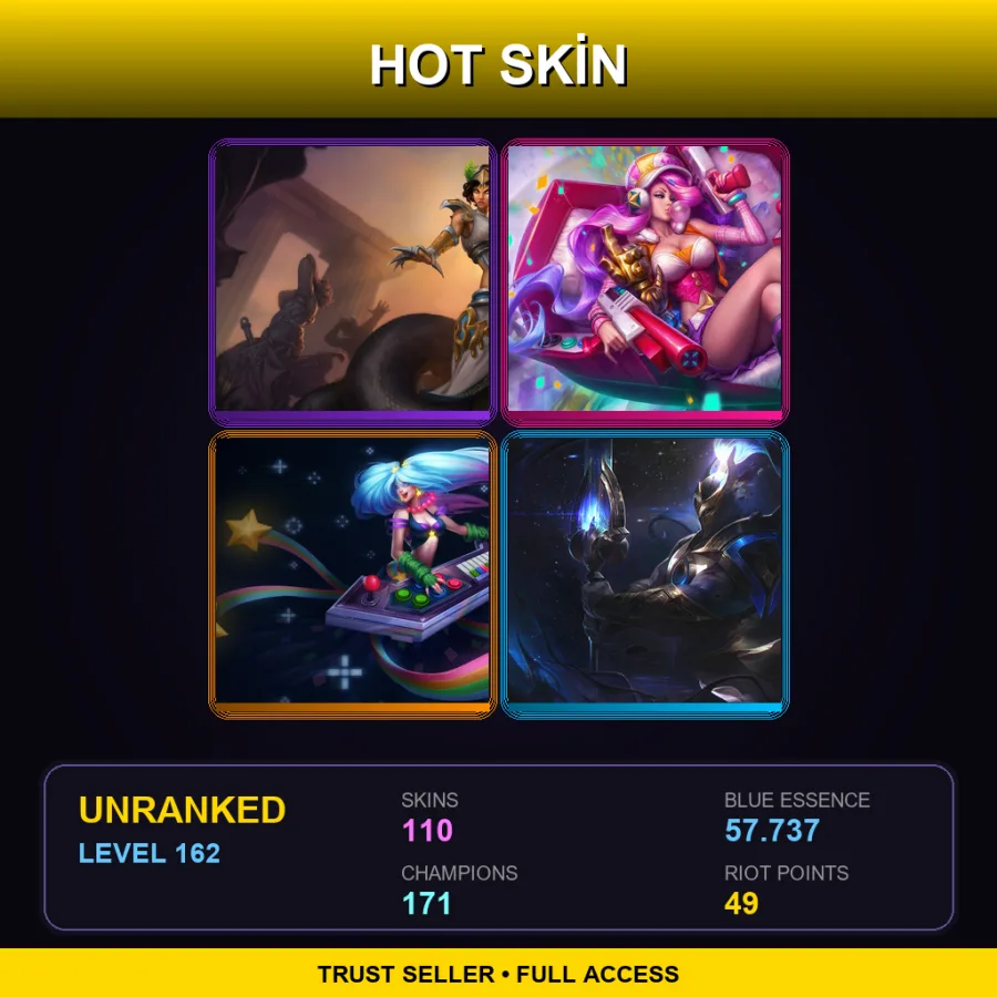 EUW | Mythic Cassiopeia | Arcade Miss Fortune | Arcade Sona | Cosmic Defender Xin Zhao | 110 Skin | 171 Champ | Lv162
