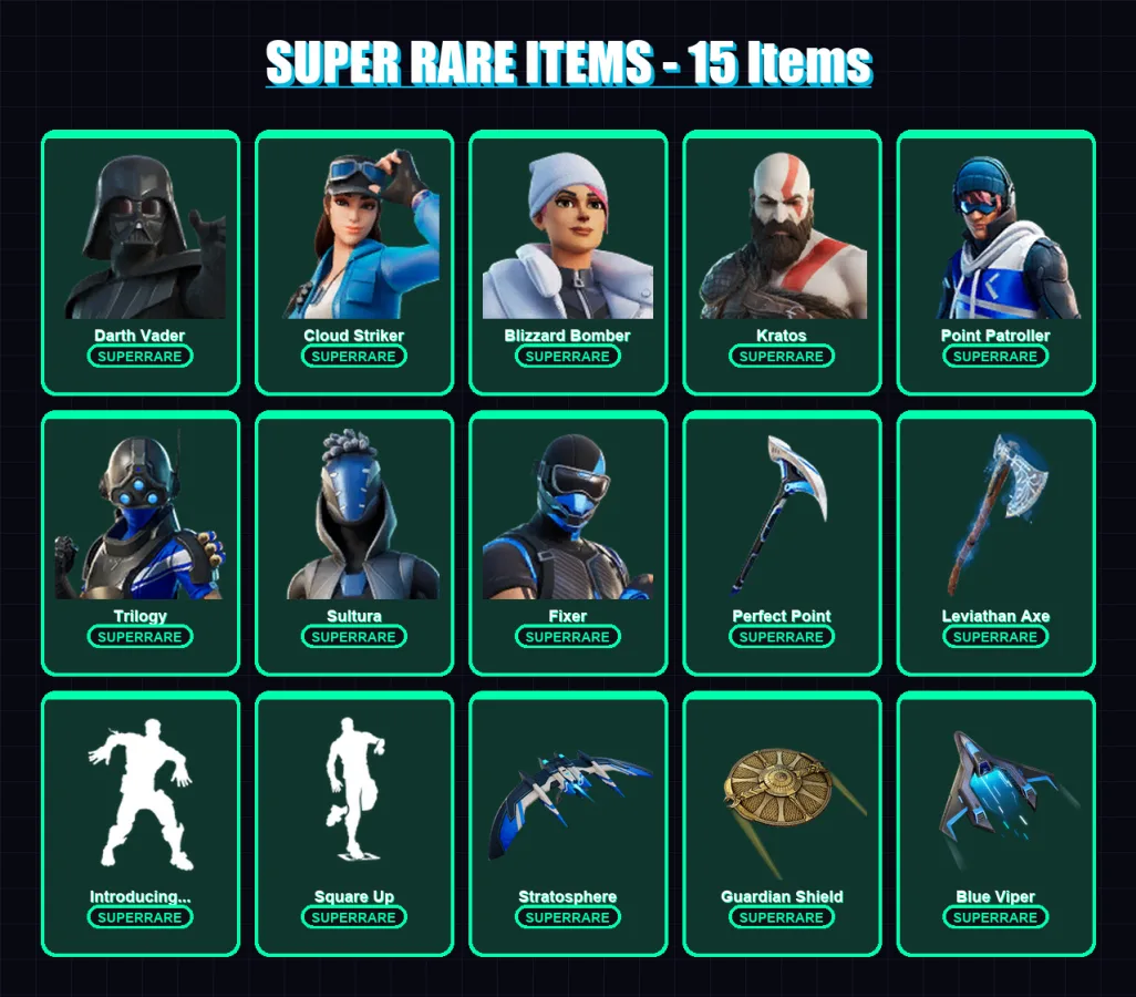 [PS4/PS5/XBOX/PC] | Darth Vader | Cloud Striker | Blizzard Bomber | 177 skin | Lv2873