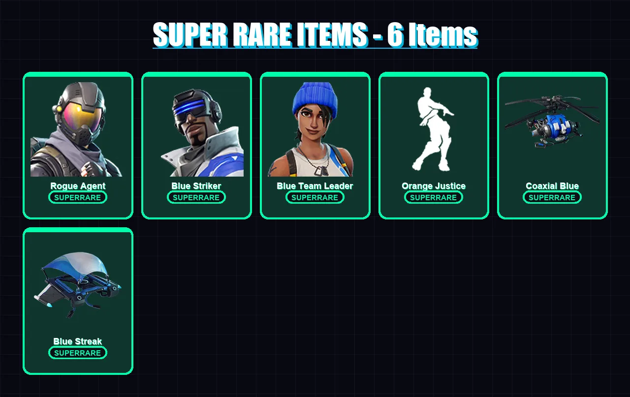 [PS4/PS5/XBOX/PC] | Rogue Agent | Blue Striker | Blue Team Leader | Renzo the Destroyer | Mizuki | 26 skin | 26 pickaxe | 25 emote | 30 glider | Lv4