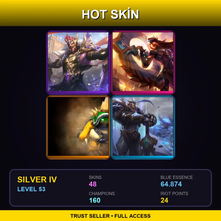 VN | Lv53 | Silver IV | 48 Skin | 160 Champ