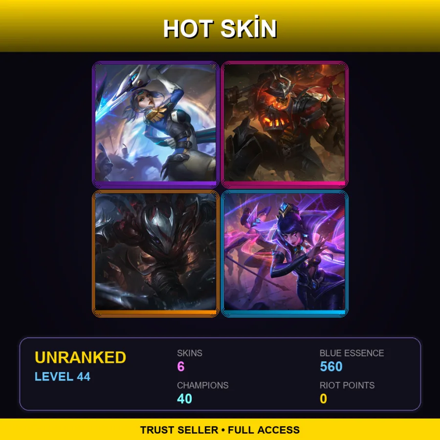 LAS | Lv44 | Unranked | 6 Skin | 40 Champ