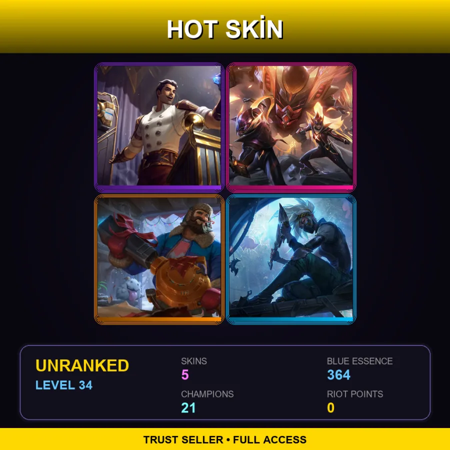 LAS | Lv34 | Unranked | 5 Skin | 21 Champ — Silverfang Akali