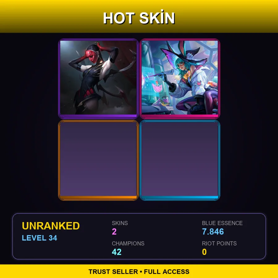 EUNE | Lv34 | Unranked | 2 Skin | 42 Champ
