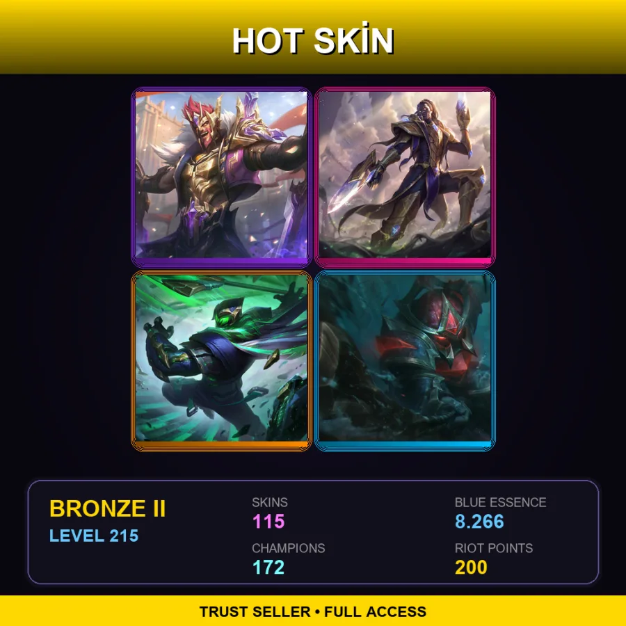 BR | Lv215 | Bronze II | 115 Skin | 172 Champ