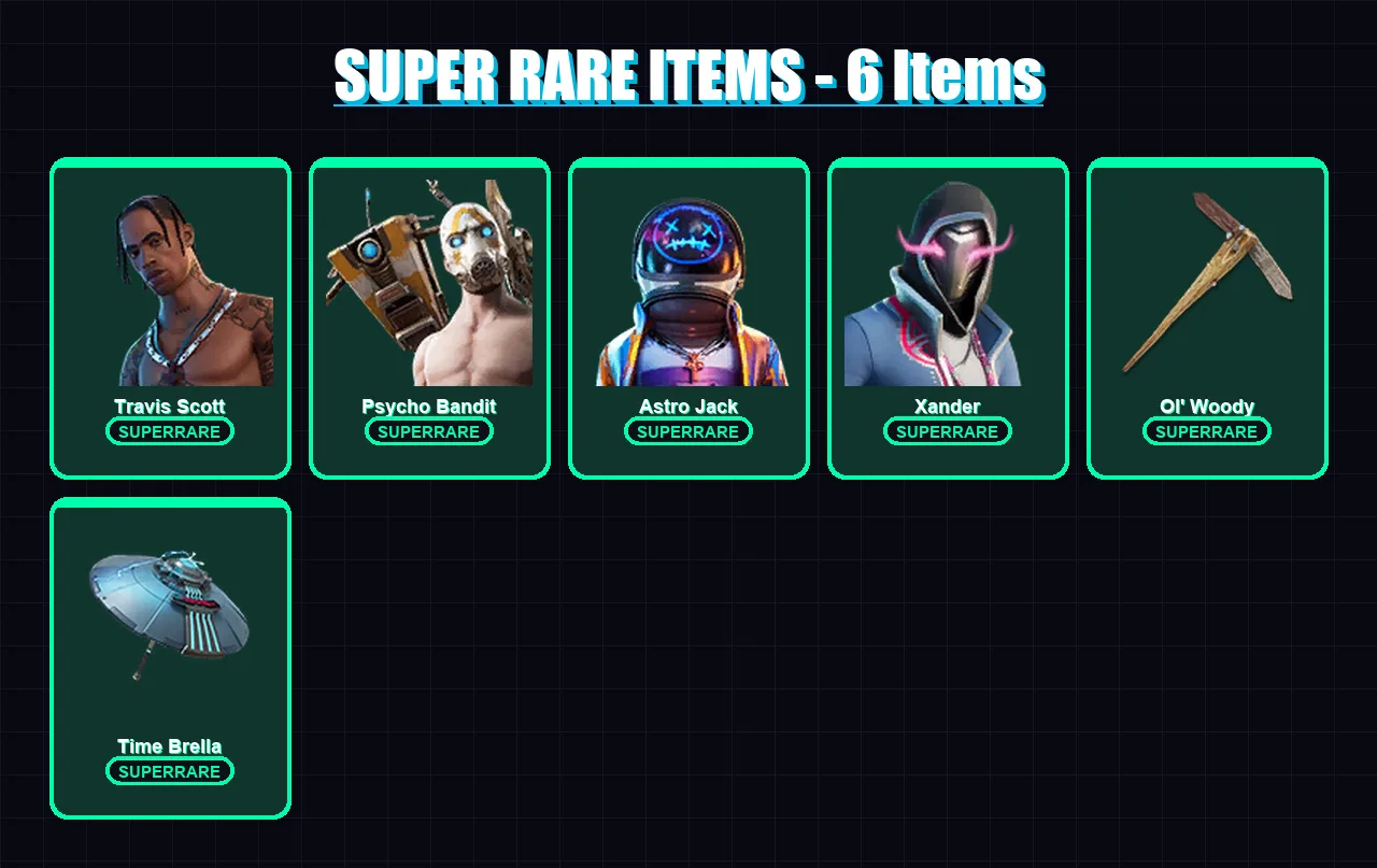 [PS4/PS5/XBOX/PC] | Travis Scott | Psycho Bandit | Astro Jack | Xander | Peter Griffin | 278 skin | 305 pickaxe | 231 emote | 209 glider | Lv2470