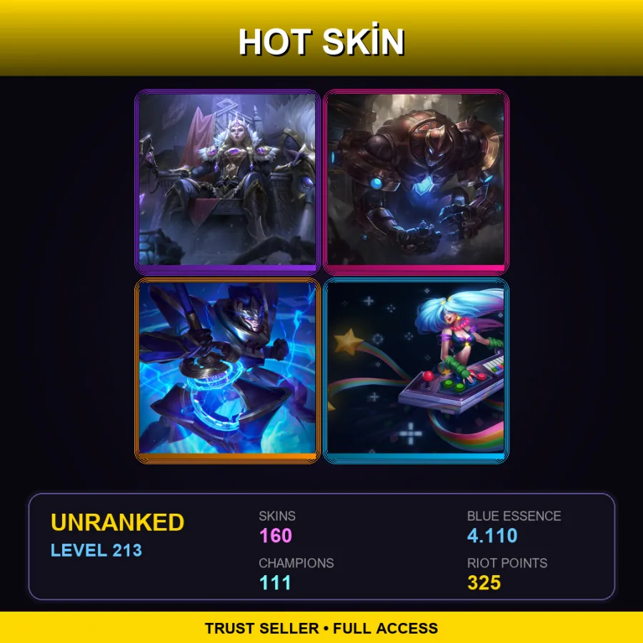 BR | Lv213 | Unranked | 160 Skin | 111 Champ