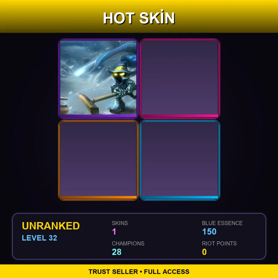 EUW | Lv32 | Unranked | 1 Skin | 28 Champ