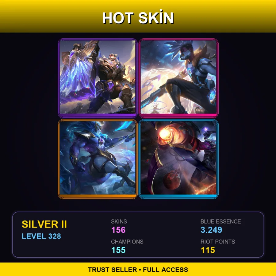 EUNE | Lv328 | Silver II | 156 Skin | 155 Champ