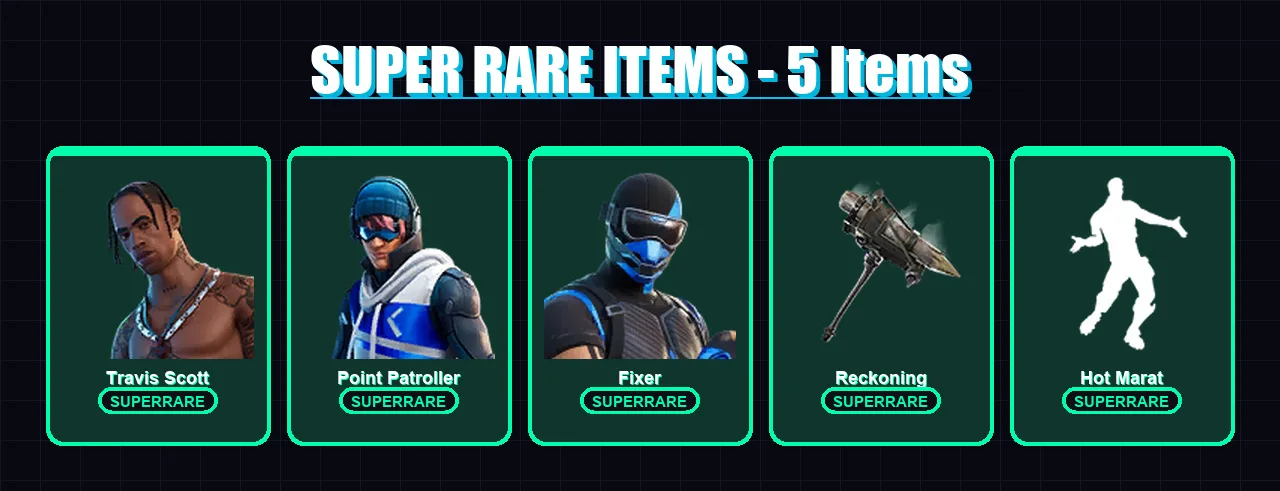[PC/XBOX] | Travis Scott | Point Patroller | Fixer | Joltara | Catalyst | 50 skin | 51 pickaxe | 56 emote | 53 glider | Lv682 — Fortnite account