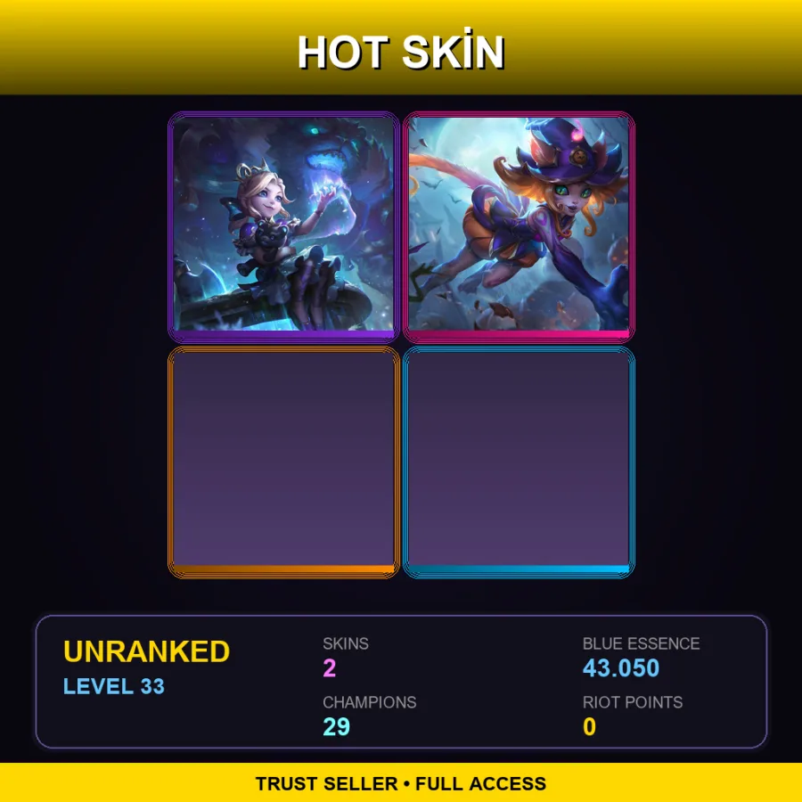 LAS | Lv33 | Unranked | 2 Skin | 29 Champ