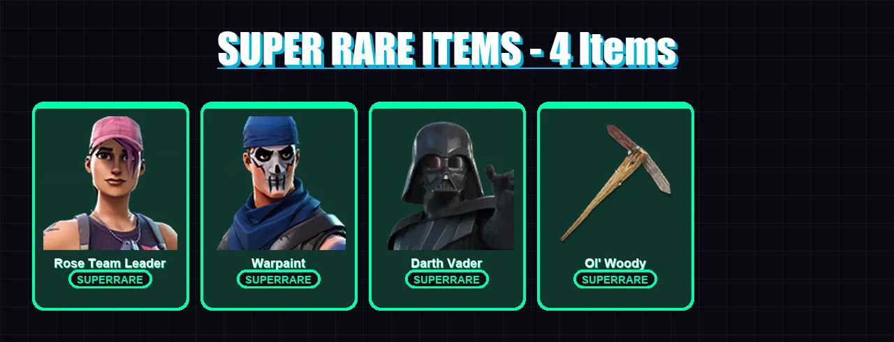 [PS4/PS5/XBOX/PC] | Rose Team Leader | Warpaint | Darth Vader | The Foundation | Son Goku | 81 skin | 81 pickaxe | 87 emote | 63 glider | Lv853