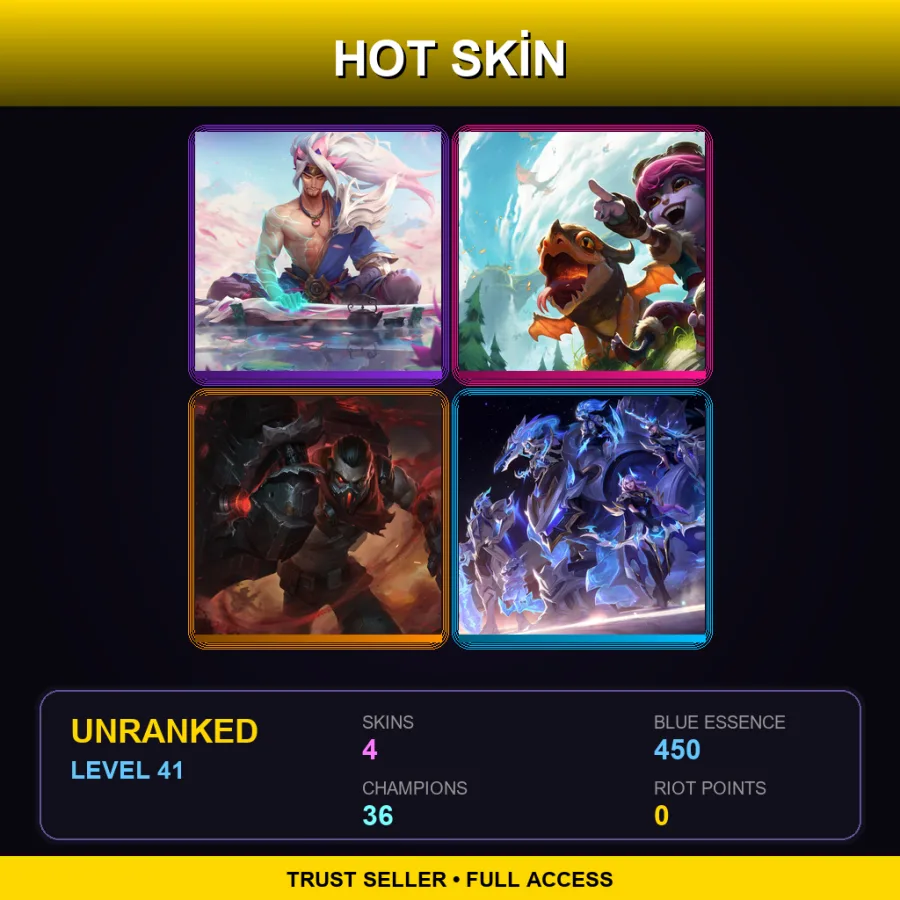 BR | Lv41 | Unranked | 4 Skin | 36 Champ